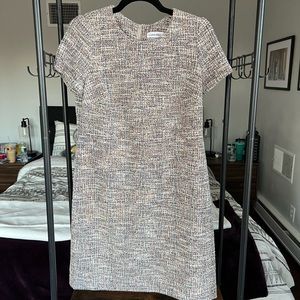 Calvin Klein short sleeve tweed dress